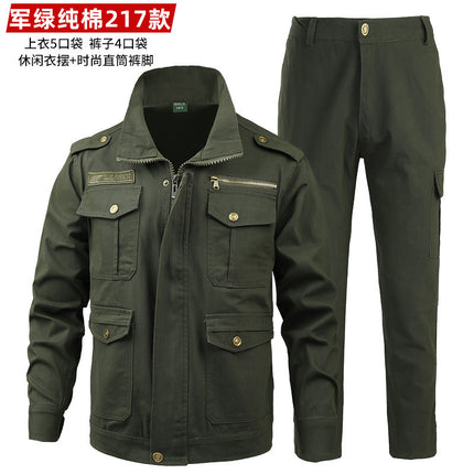 Work clothes suit men's autumn and winter welder welding camouflage clothing anti-scald wear-resistant workshop electric clothing work uniform order