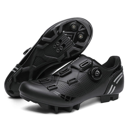 Road bike lock shoes hard bottom factory direct men's and women's mountain bike bicycle shoes lockless cycling shoes lock pedal suit