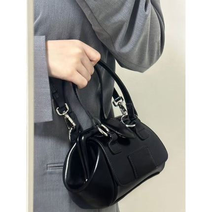 Niche Chocolate Retro Metal Buckle Mini Handbag for Women 2026 New Style Simple Versatile Shoulder Crossbody Bag