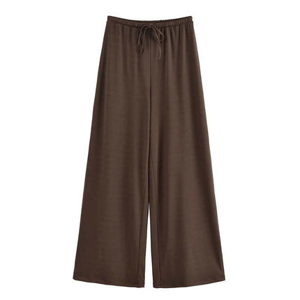 New Strapless Design Versatile Slimming Suit Spring Top Wide-Leg Pants Niche