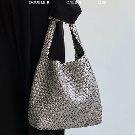 Cross-border Woven Bag Women's Tote Bag Large Capacity Vegetable Basket Bag Shopping Bag General Bag Women's All-match Bag 61