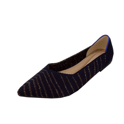 Pointed Toe Flat Knit Shoes for Women, Woven Shoes, Large Size Loafers, Egg Roll Shoes, Princess Shoes, Single Shoes, Comfortable and Versatile