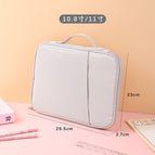 Elegant white-small portable ipad tablet bag
