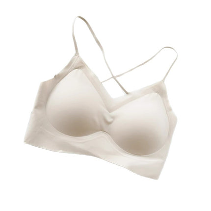Seamless Intimates, Invisible Flesh-Colored Summer Thin Beautiful Back, Special Skin Tone, White t Opaque Liquid Foundation Bra