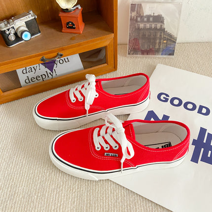 608 classic canvas shoes women's Korean-style ulzzang versatile preppy style flat retro Hong Kong style ins board shoes for students