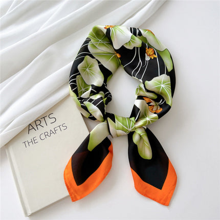 70cm Imitation Silk Square Scarf Fashion All-match Silk Scarf Professional Scarf Korean Style Neck Protection Scarf Decorative Small Square Scarf