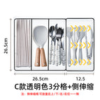 Type c transparent 3-part grid + one-sided telescopic