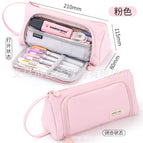 Oxford cloth triangle pencil case [pink]