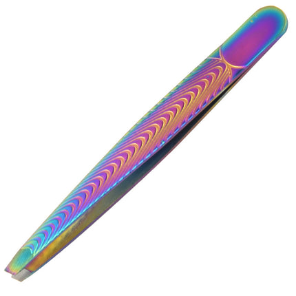 High Precision Fish Eyebrow Clip Tweezers Eyebrow Clip Fake Pancreatic Hair Tweezers Beauty Makeup Tools Black Mirror Light 1.2 Oblique
