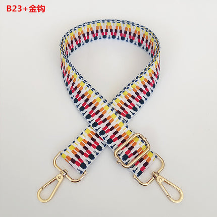 New Shoulder Strap Accessories Woven Strap for Women's Bags Wide Shoulder Strap Single Shoulder Crossbody Extended Strap Adjustable Bag Strap Embroidery Color Contrast