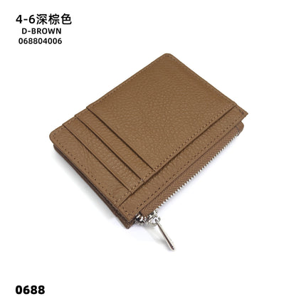 Double-sided Driver's License Multi-card Slot Genuine Leather Zipper Card Bag Top Layer Cowhide Men's Thickened Light Luxury Women's Small Coin Purse Case