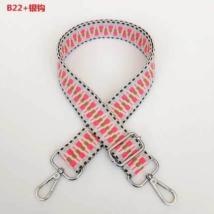 New Shoulder Strap Accessories Woven Strap for Women's Bags Wide Shoulder Strap Single Shoulder Crossbody Extended Strap Adjustable Bag Strap Embroidery Color Contrast