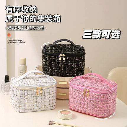 High-grade Chanel Style Large Capacity Cosmetic Bag Skincare Storage Wash Bag Travel Portable Storage Bag