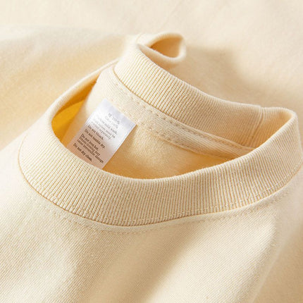 Pure white 250g pure cotton heavy thick opaque short sleeve men's light gray loose casual bottoming shirt top T-shirt