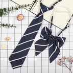 Purple blue stripes (tie collar flower)