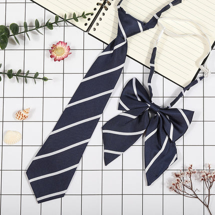 Japanese Plaid JK Tie Tie Set Women's College Style Graduation Photo Free Accessories Korean Style Bow Mariners Suit