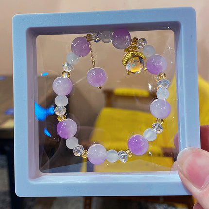 New Ethnic Style Beaded Bracelets Wholesale Gift Box Imitation Crystal Bracelets Butterfly Textured Hand Ornaments Night Market Stalls
