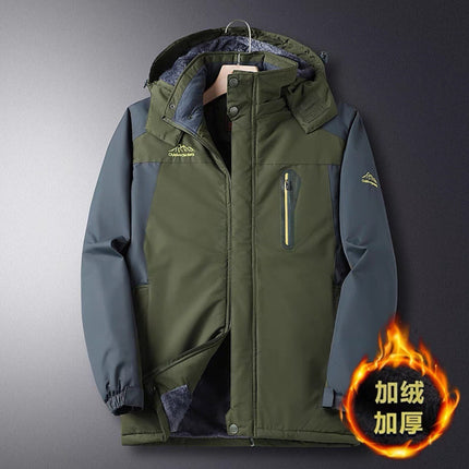 Men's fleece-lined Thickened Winter Men's Warm Cotton-padded Jacket Dad's Winter Coat Windproof Cold-resistant Cotton-padded Jacket for Men