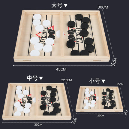 Wooden Bounces Chess Double Battle Ejection Chess Parent-Child Interactive Toys Hand-Eye Coordination Exercise Children's Educational Board Games