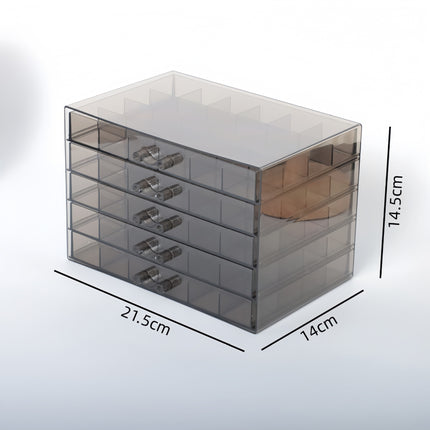 Jewelry Storage Box Large Capacity Multi-Layer Earrings Necklace Compartment Box Anti-Oxidation Drawer Acrylic Storage Box