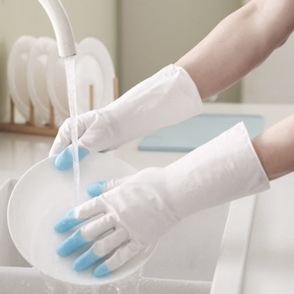 Sanhan Gloves Rubber Latex Kitchen Cleaning Laundry Dishwashing Durable Rubber Pvc Nano Sponge Magic Wipe