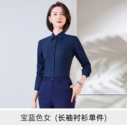 [Cold Modal] Summer Thin White Shirt Men's Long-sleeved Dress Slim-fit Professional White-collar Shirt Work Clothes