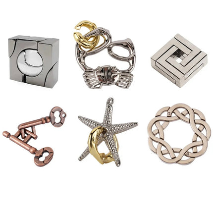 puzzle zinc alloy unlock Kong Ming lock magic alloy educational toys nine-chain intelligence unlock buckle full set
