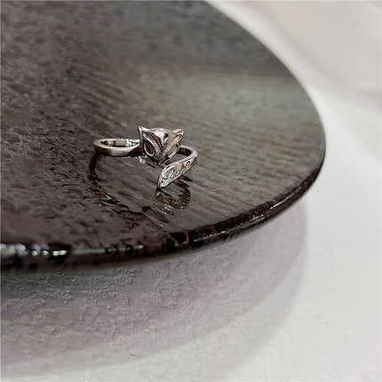 s925 sterling silver plated ring Women's wholesale niche women's high-end sense ins style simple ring light luxury retro ring wholesale