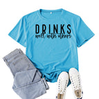 Deep water blue (black font) / S