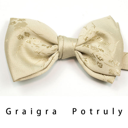 7-day replacement men's original Brown national style retro British fashion personality solid color bow tie men