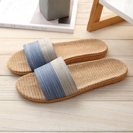 Cixi Simple Linen Slippers Four Seasons Guest Indoor Living Room Home Floor Cotton Linen Slippers Couple Wholesale