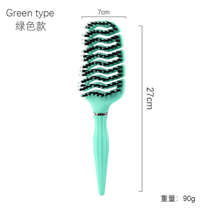 Cross-border Pig Mane Big Bend Combing Fluffy Curly Hair Styling Comb Household Hair Massage Comb Oil Head Pork Spareribs Comb