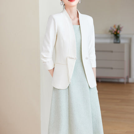 Spring and Autumn Fashion Elegant Business Wear Women's dress Two-piece OL Commuter Beautician White-collar Dress Overalls