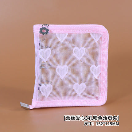Star-chasing storage loose-leaf hand ledger case zipper bag PVC loose-leaf notebook detachable A5A6M5 small three-hole