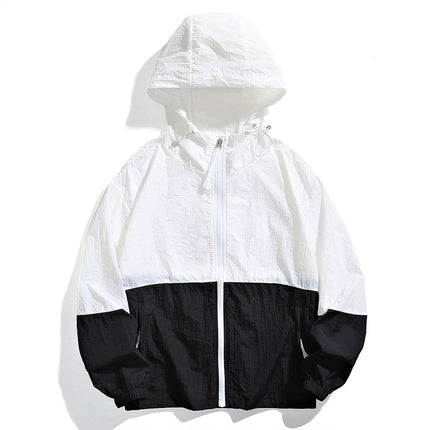 Ice Silk Cool Sun Protection Clothing Men's Summer Hooded Jacket Men's Youth Thin Breathable Fishing Outdoor Sun Protection Clothing