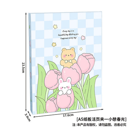 To build the future ins all-inclusive magnetic box card book hard shell A5 star chasing small card loose-leaf storage book cardboard cartoon