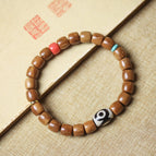 Kick straight cut dzi bead bracelet 8*8mm