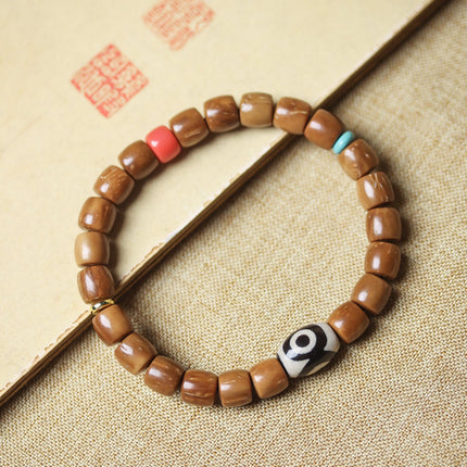 Natural Cook Bodhi Root DIY Woven Handheld Chain Plate Wen Play Chanting Bead String Men's and Women's Long Hanging Pendant