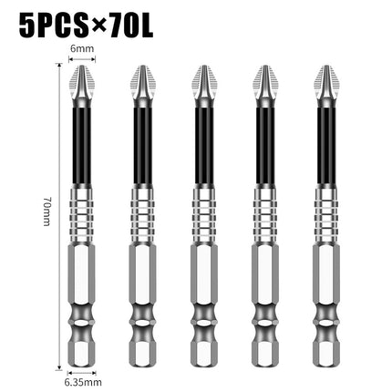 K5 Anti-Slip Bit S2 Magnetic 5A Black Anti-Slip Cross Bit Hand Electric Drill Electric Screwdriver High Hardness