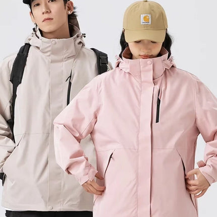 Autumn and Winter Removable Liner Down Couple Jacket Men's and Women's Two-in-One Outdoor Rustic Jacket Waterproof Windproof Jacket