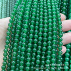 4mm (about 90) a piece / green agate chalcedony