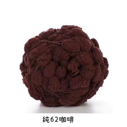 Big ball ball coarse wool round thread loop crochet sofa cushion carpet cushion handmade DIY woven material bag