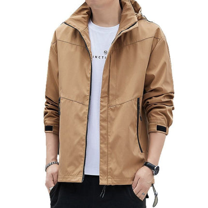 Spring 2025 New Style Removable Cap Jacket Men's Outdoor Sports Windproof Jacket Loose Men's Jacket
