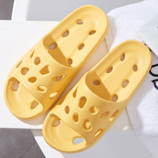 Stomp Feeling Thick Bottom Home Slippers Home Couple New Men's 2023 Indoor Bathroom Easy-Dry Sandals and Slippers for Women