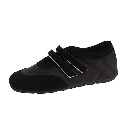 Retro Velcro Round-Toe Shallow-Mouth Single Shoes for Women, 2026 New Style German Training Shoes to Match with Skirts, Flat-Soled Loafers, Trendy Grandma Style