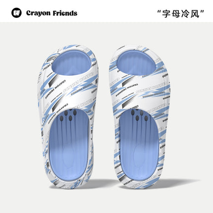 Crayonfriends Sports Slippers Men's Summer Outer Wear Non-Slip Ins Trendyy Couple Outdoor Sandals Slippers Men