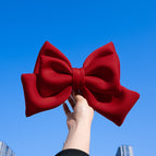 Burgundy bow