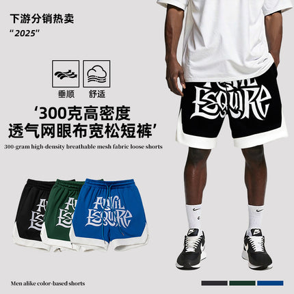 American-Style Shorts Hip-Hop Trendy Brand 2026 Spring New Basketball Shorts Men's High Street Loose Casual Sports Pants
