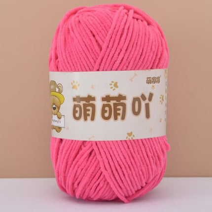 Single-Strand Chenille Medium-Thick Hand-Knitted Wool Crocheted Bag Doll Milk Cotton DIY Wool Ball Material Bag Wholesale