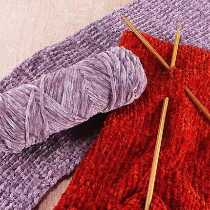 100g Chenille Velvet Thick Yarn Ball for Hats, Scarves, Sweaters, Crochet Shoes, DIY Knitting Materials, Hand Knitting